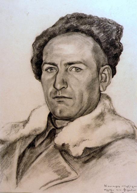 Боровская А.К. Портрет командира партизанского отряда Поддубина. 1942 Боровская А.К. Портрет командира партизанского отряда Поддубина. 1942